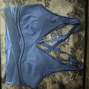 VSX Navy Sports Bra with Strappy Design